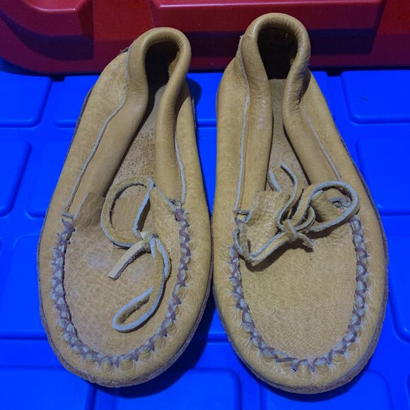 VINTAGE HIDES IN HAND LEATHER HOUSE SHOES SIZE 10 - Picture 5 of 10